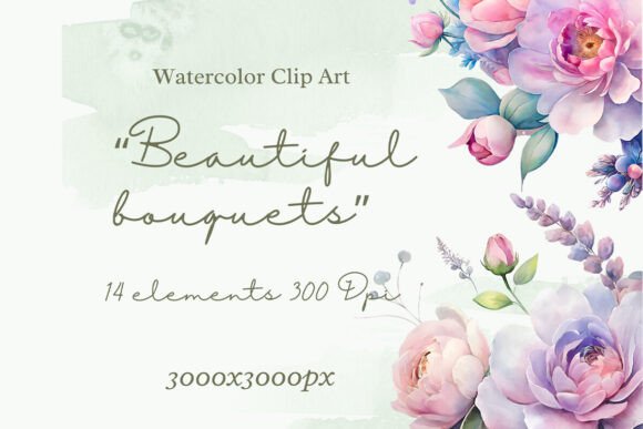 Beautiful Flowers, Watercolor Bouquets: Elevating Your Creative Workflow