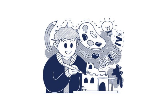 Creative Drawing Cartoon Illustration