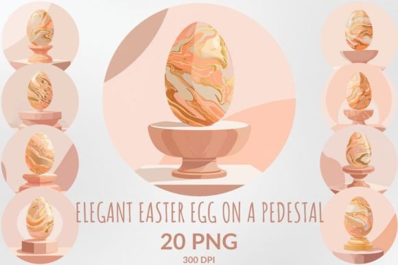 Evaluating Elegant Easter Egg on a Pedestal Clipart for Professional Design Projects