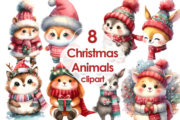 Funny Cute Christmas Animals Clipart PNG: A Creative Resource Guide