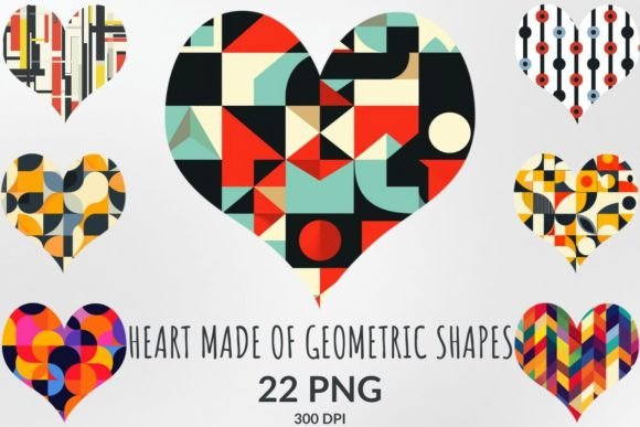 Heart Made of Geometric Shapes: A Modern Love Pack for Creative Professionals