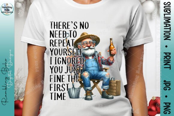 There s No Need to Repeat Funny Old Man Design