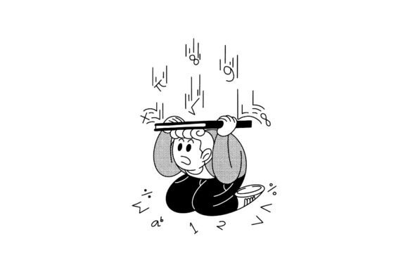 Unleash Your Brand's Potential with the Fear of Maths Cartoon Illustration