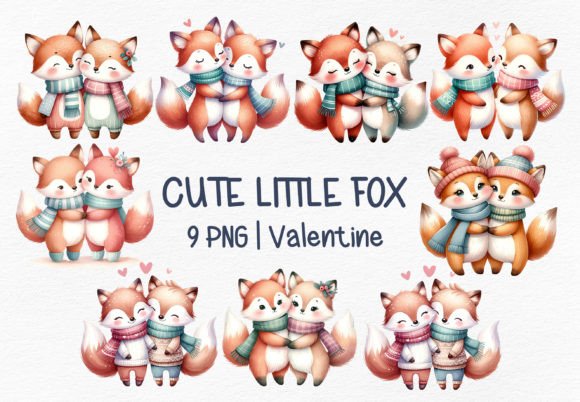 Unleashing Creativity with Valentines Fox, Couple Fox PNG Clipart for Modern Designers