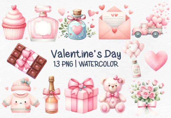 Valentines Day Watercolor Clipart: Elevating Digital Design and Personal Expression