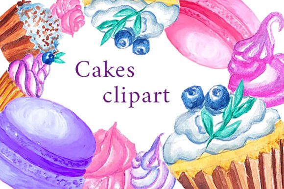Watercolor Cake Clipart: Elevating Your Designs with Hand-Painted Sweetness