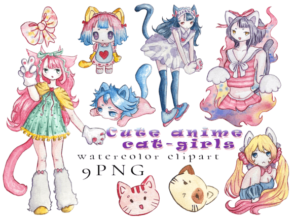 Watercolor Girls Clipart, Anime, Cats, PNG: A Practical Guide for Creative Workflows